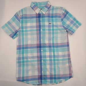 Vineyard Vines boys' short-sleeved button down shirt size M